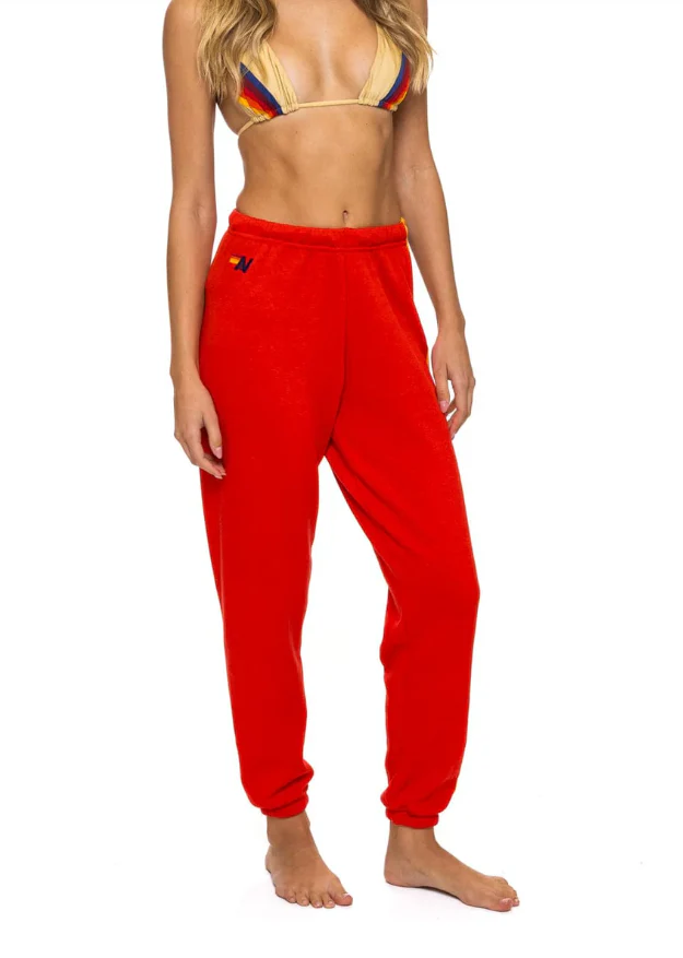 5 Stripe Sweatpant Red - Image 5