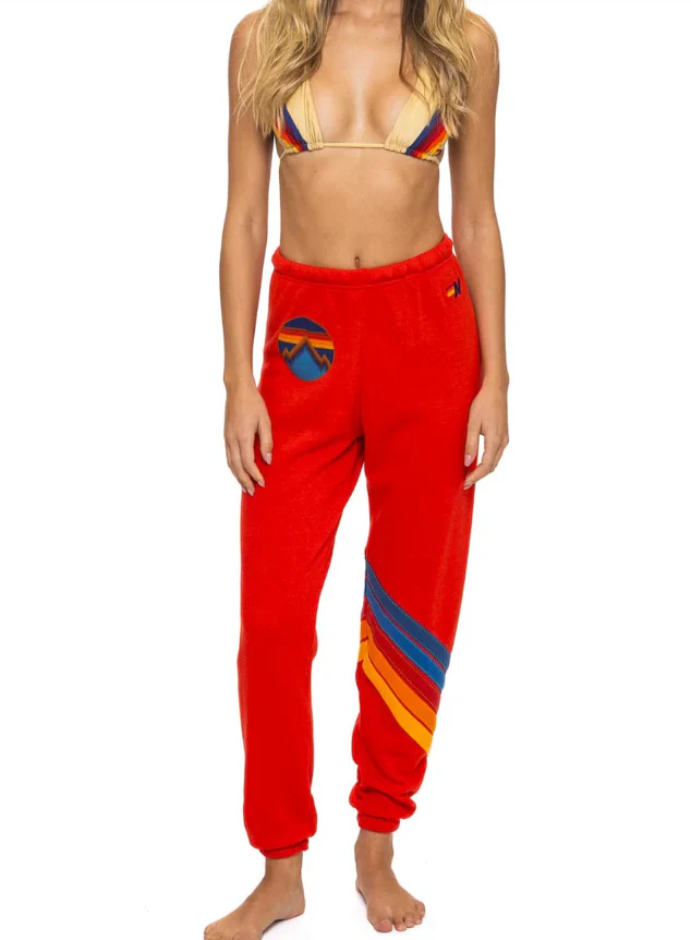 Circle Chevron Sweatpant Red - Image 2