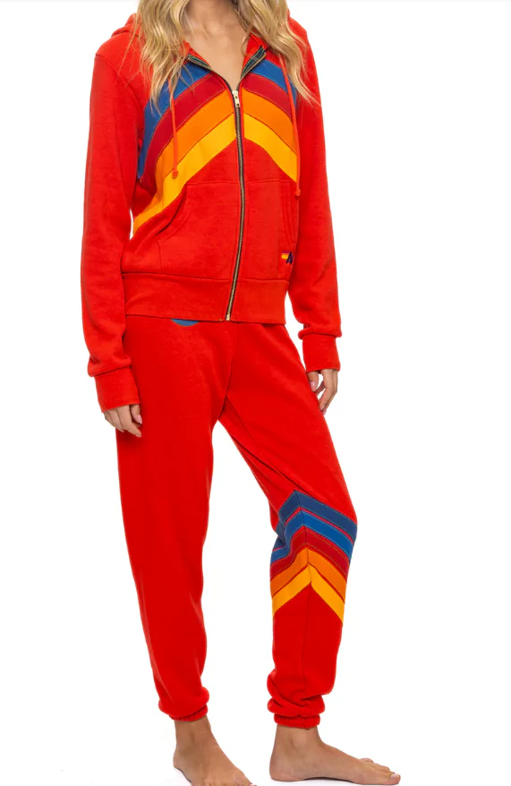Circle Chevron Sweatpant Red - Image 5