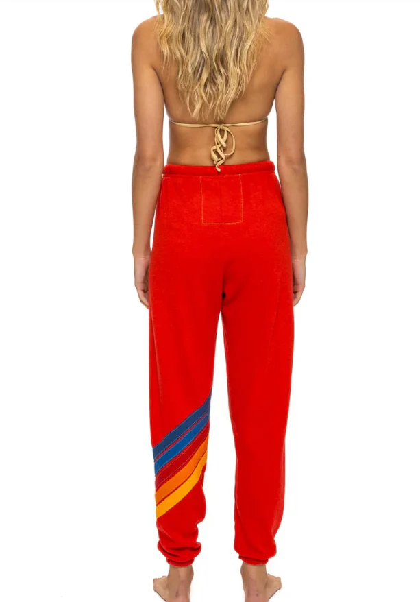 Circle Chevron Sweatpant Red - Image 6