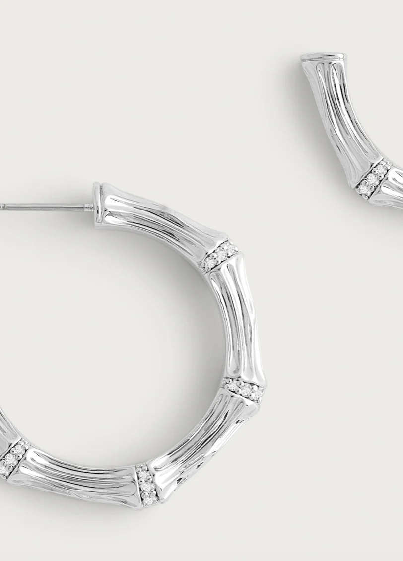 Bamboo Med Hoop Silver - Image 3