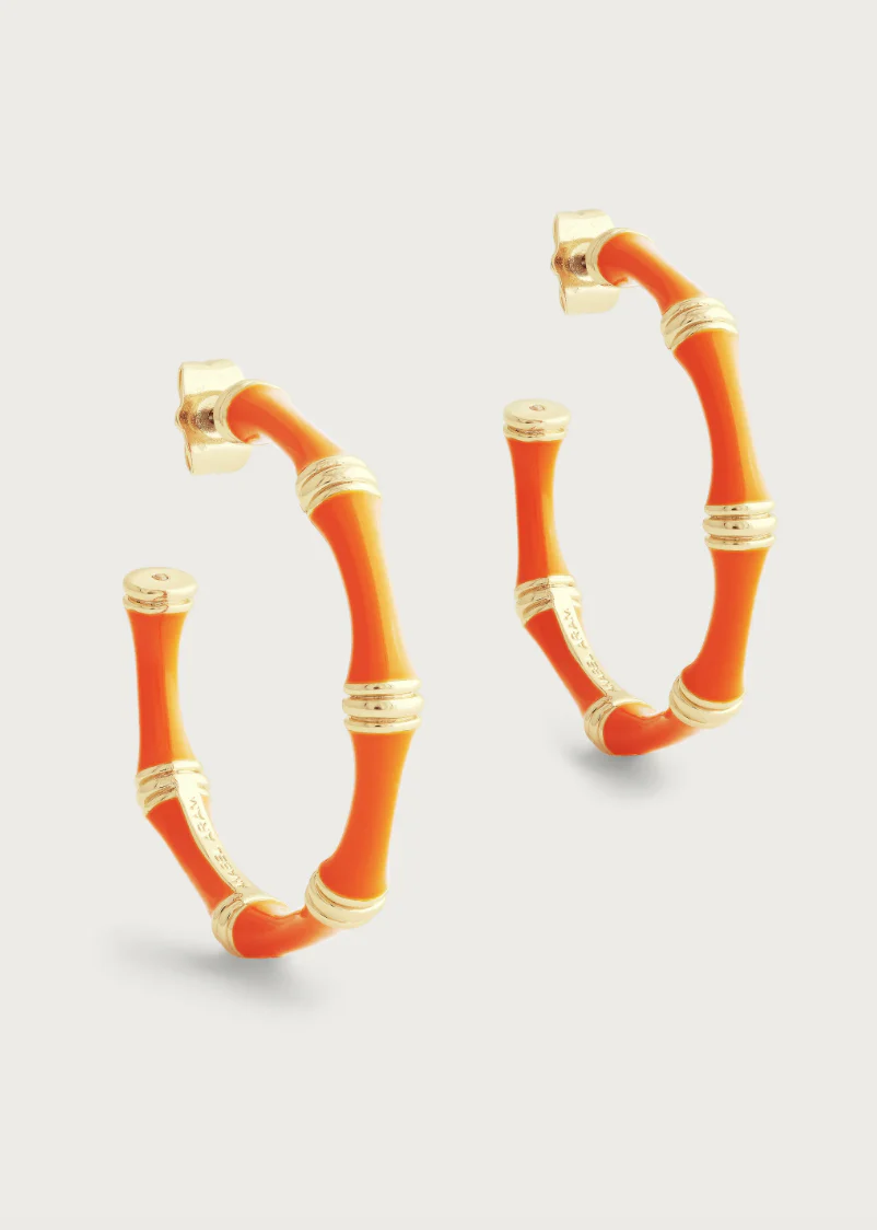 Bamboo Enamel Med Hoop Orange - Image 2