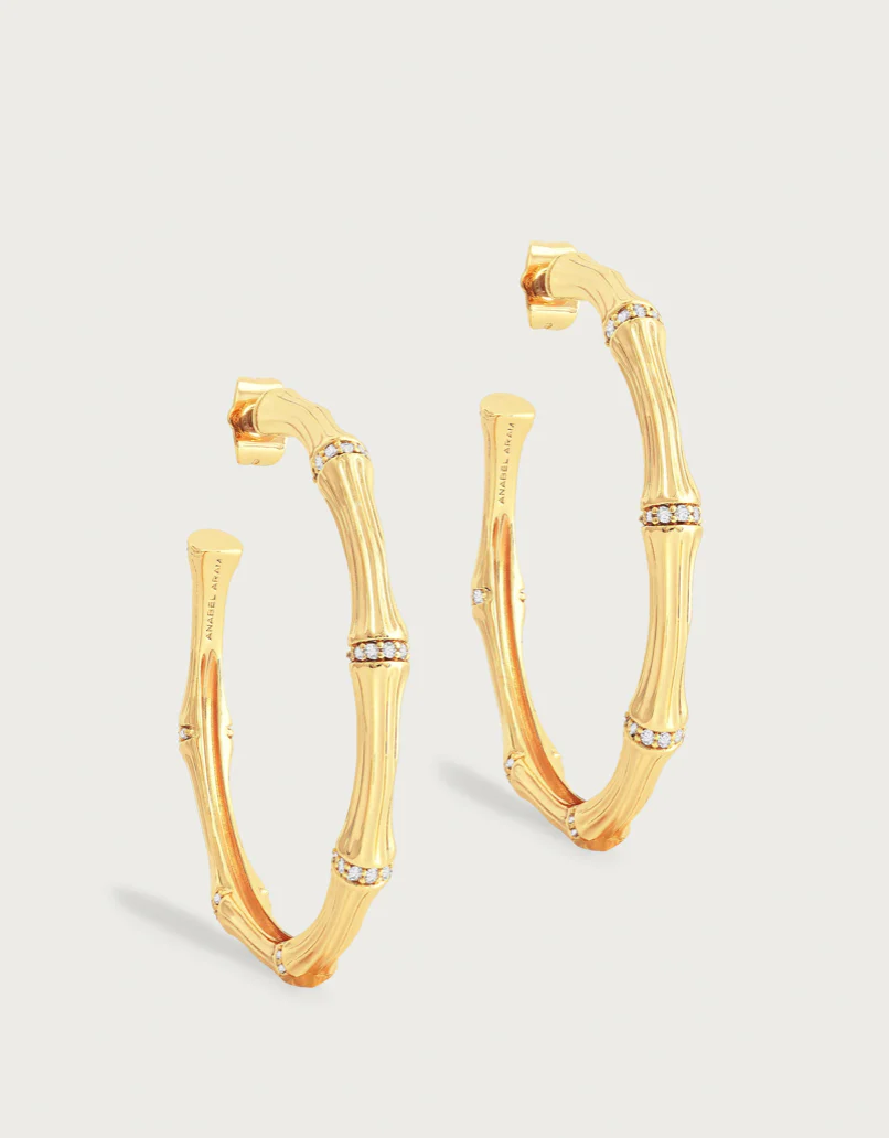 Bamboo Large Hoop Gold