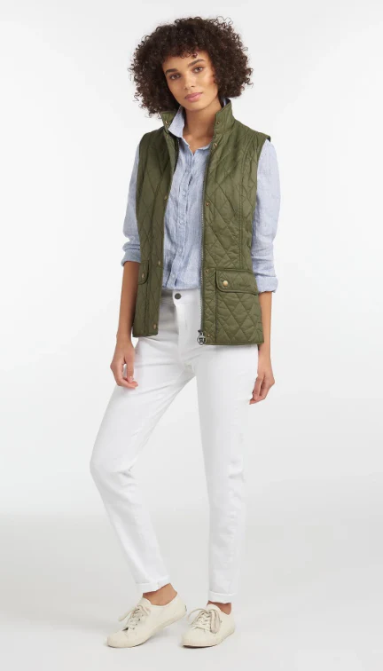Barbour Ladies Otterburn Vest Olive - Image 3
