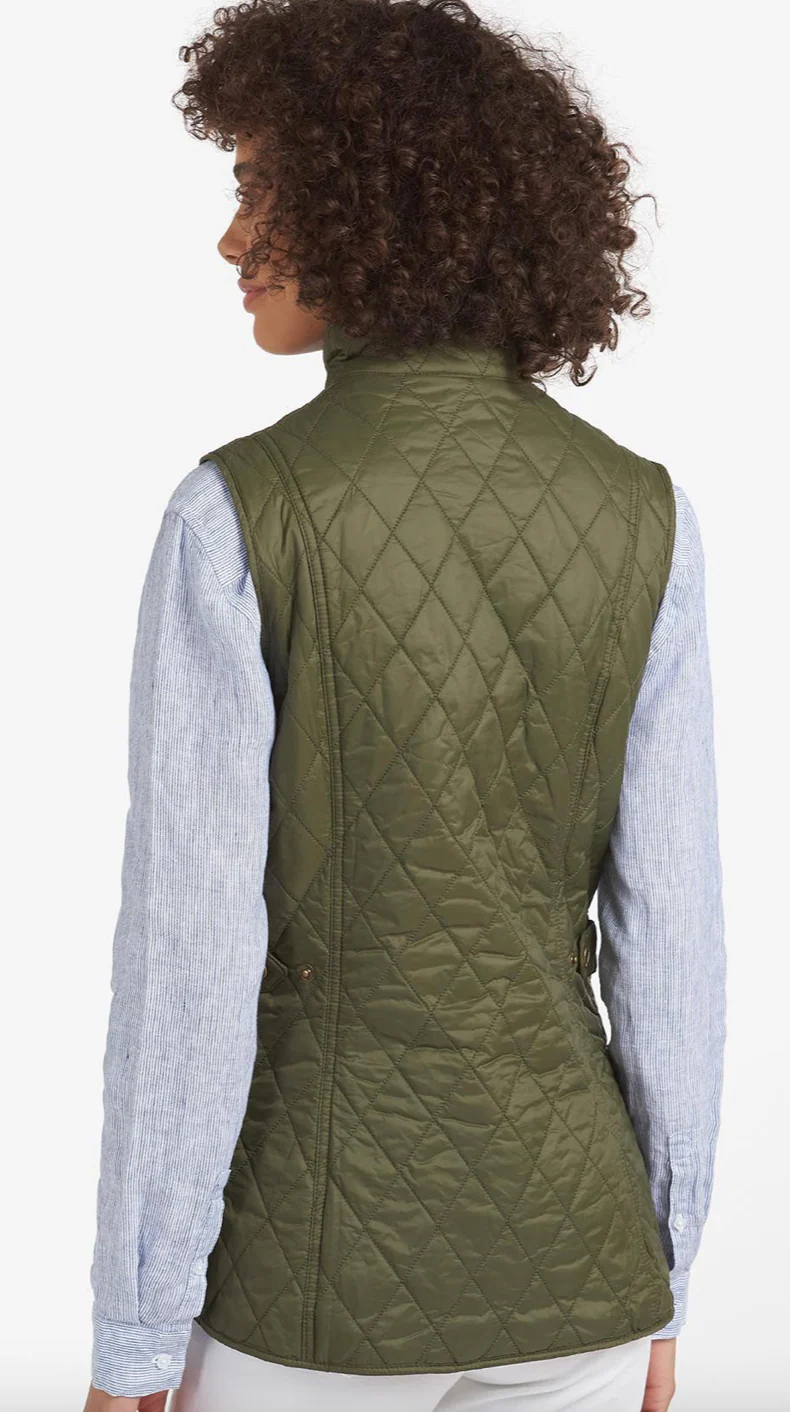 Barbour Ladies Otterburn Vest Olive - Image 4