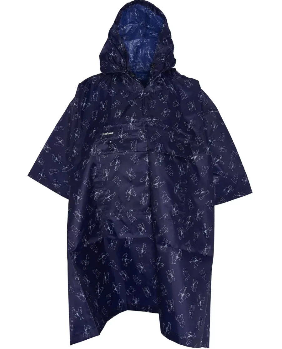 Barbour Parkway Pooch Navy Poncho O/S - Image 4