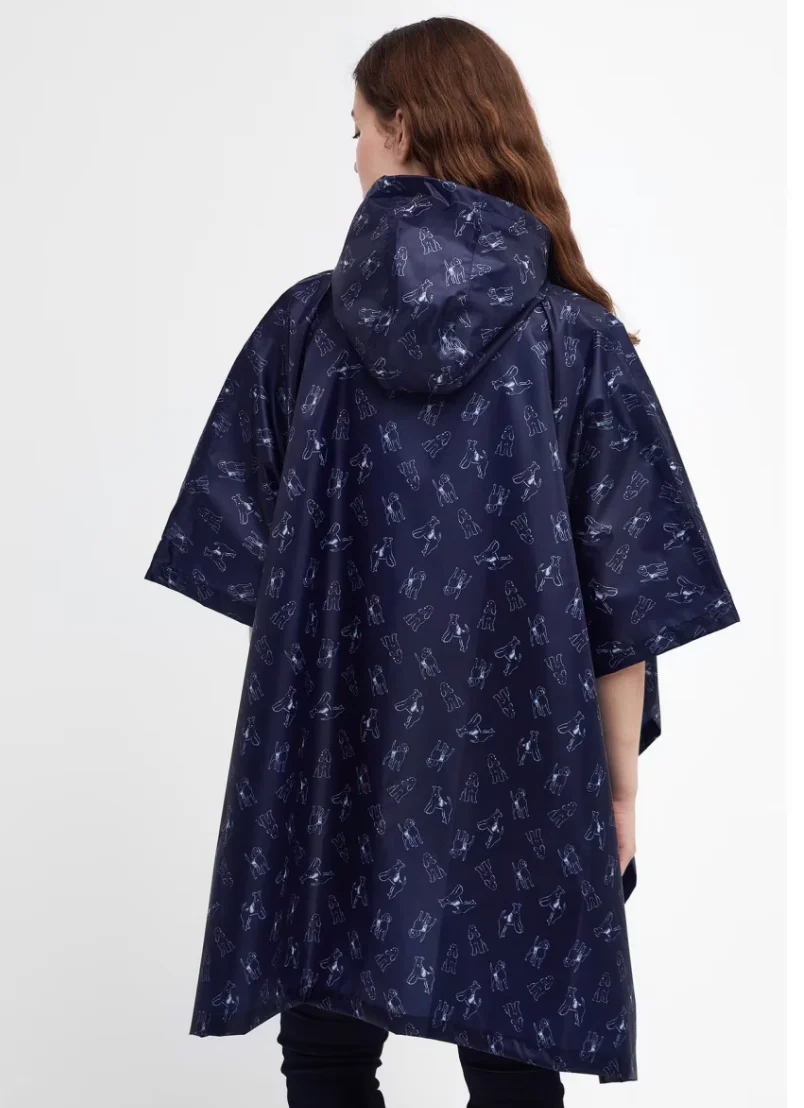 Barbour Parkway Pooch Navy Poncho O/S - Image 5