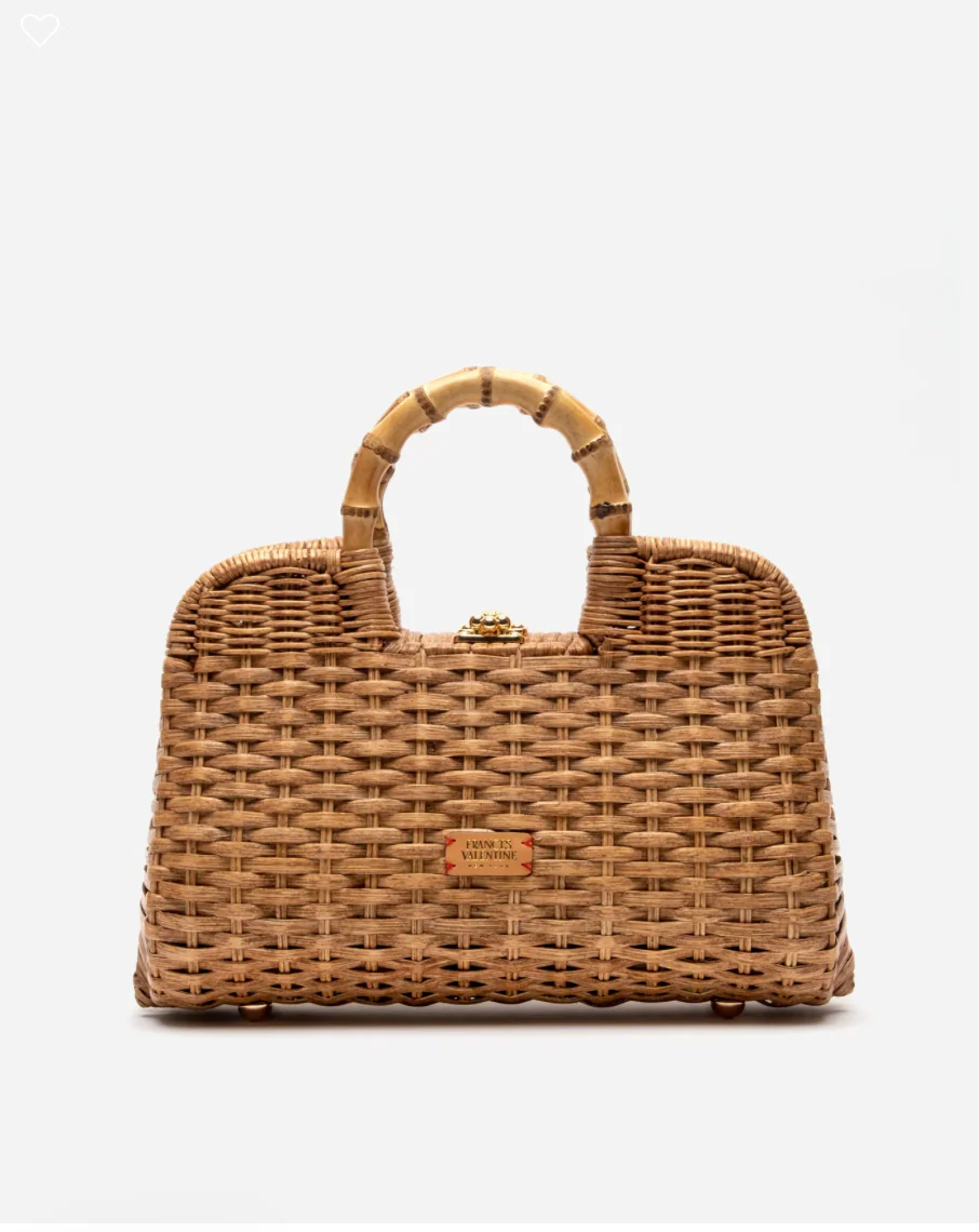 Buzzy Basket Peony Wicker Handbag - Image 2