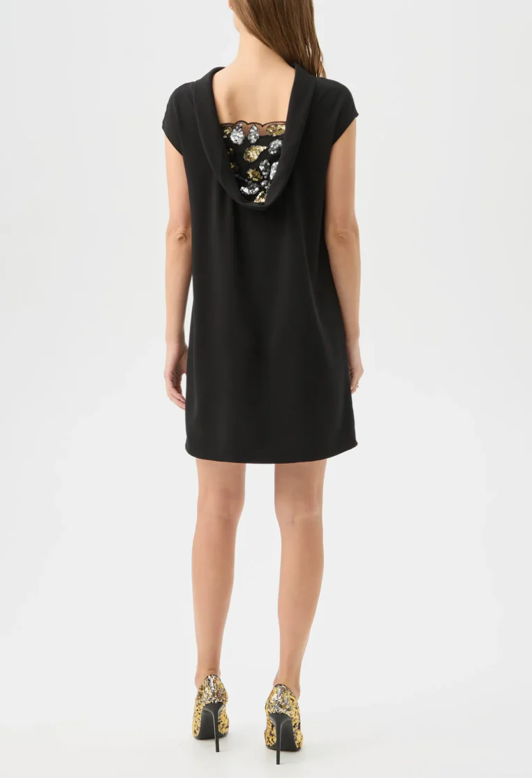 Chorus Mock Neck Dress Black - Image 3