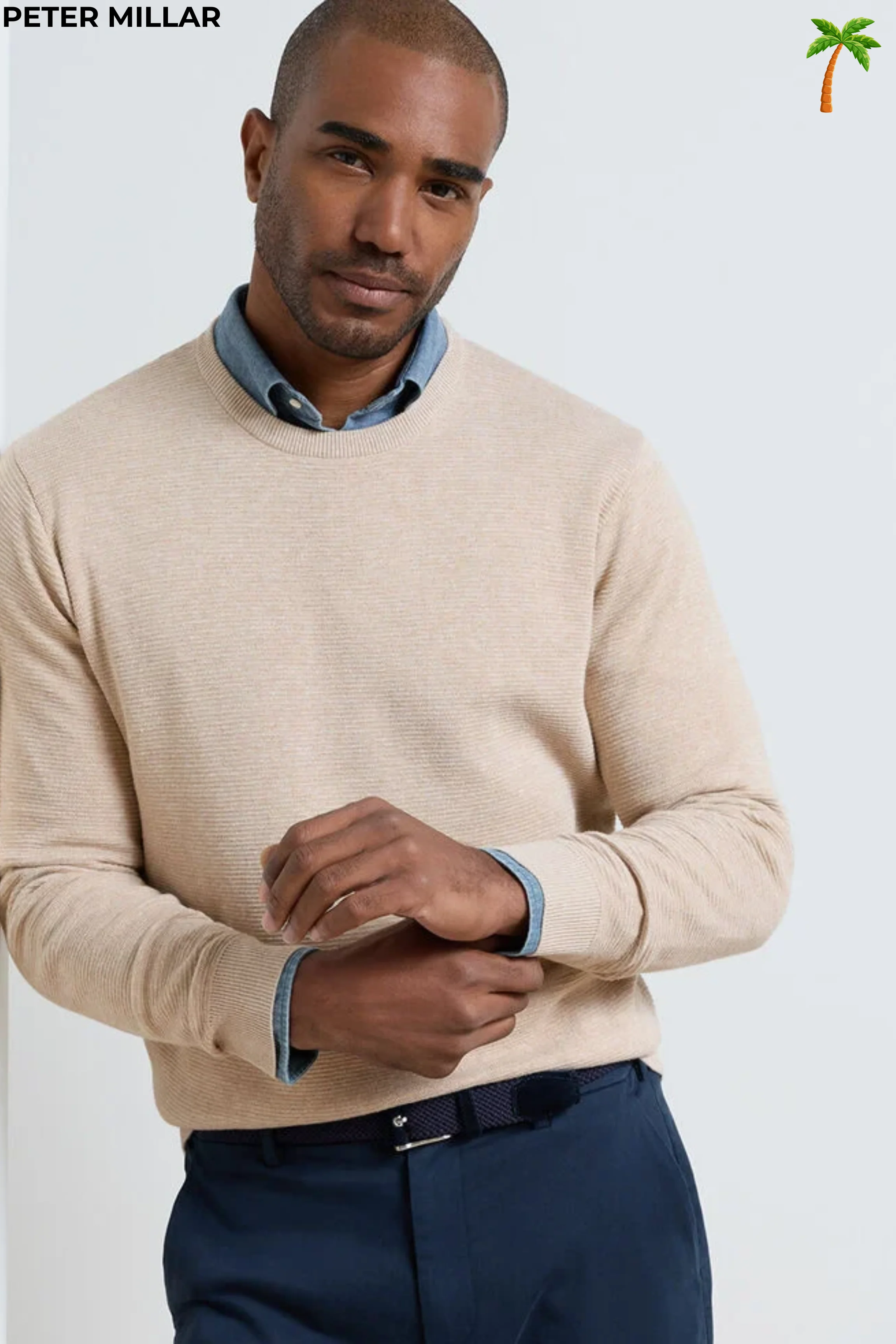 Coolspun Lite Textured Crewneck Sweater