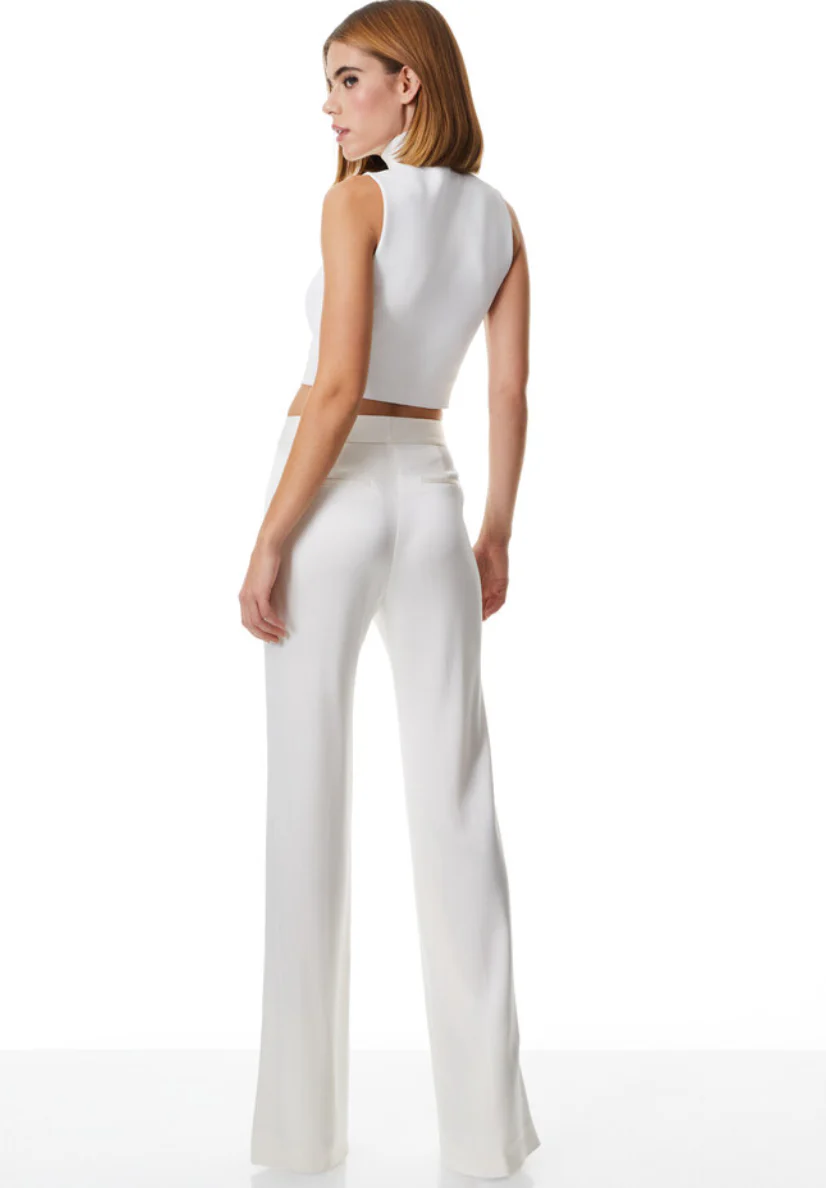 A&O Deanna High Waisted Pant Ecru - Image 4