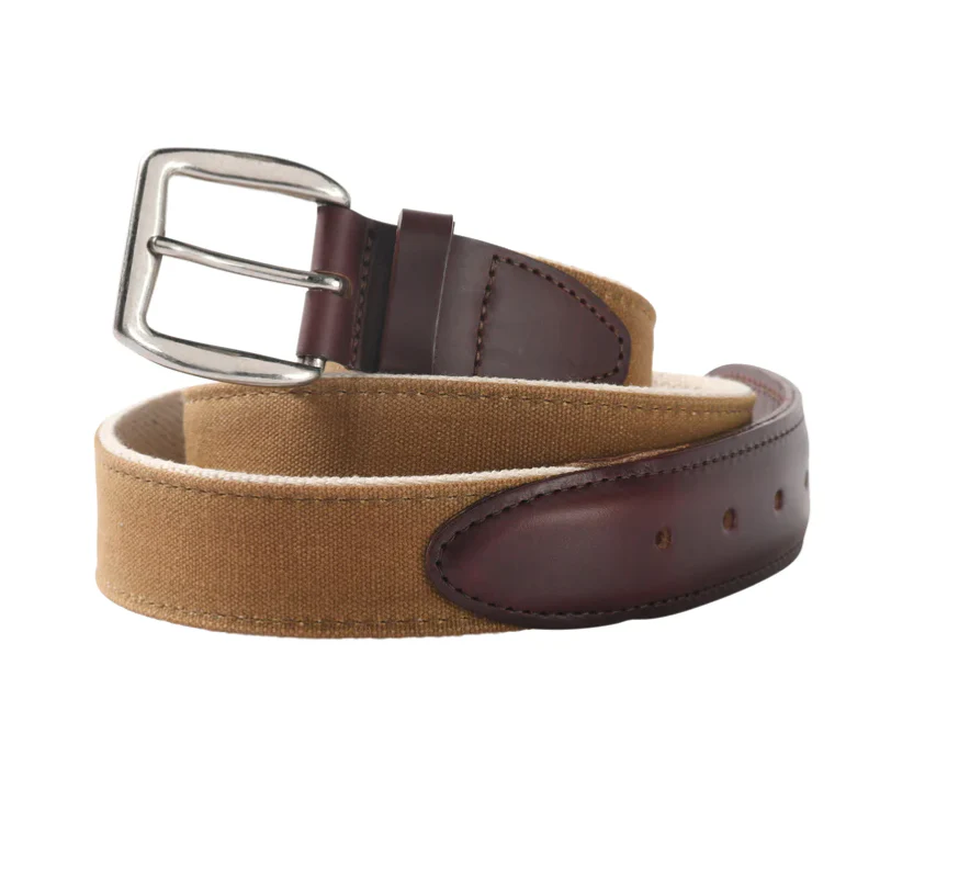 Duck Head Waxed Canvas Belt Tan