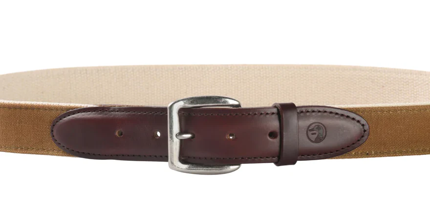 Duck Head Waxed Canvas Belt Tan - Image 2