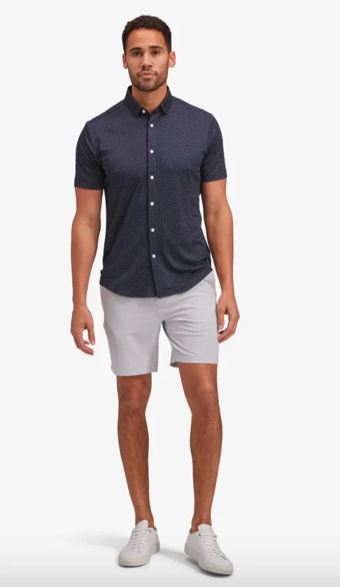 MM Haylard SS Shirt Navy Dot Print - Image 2