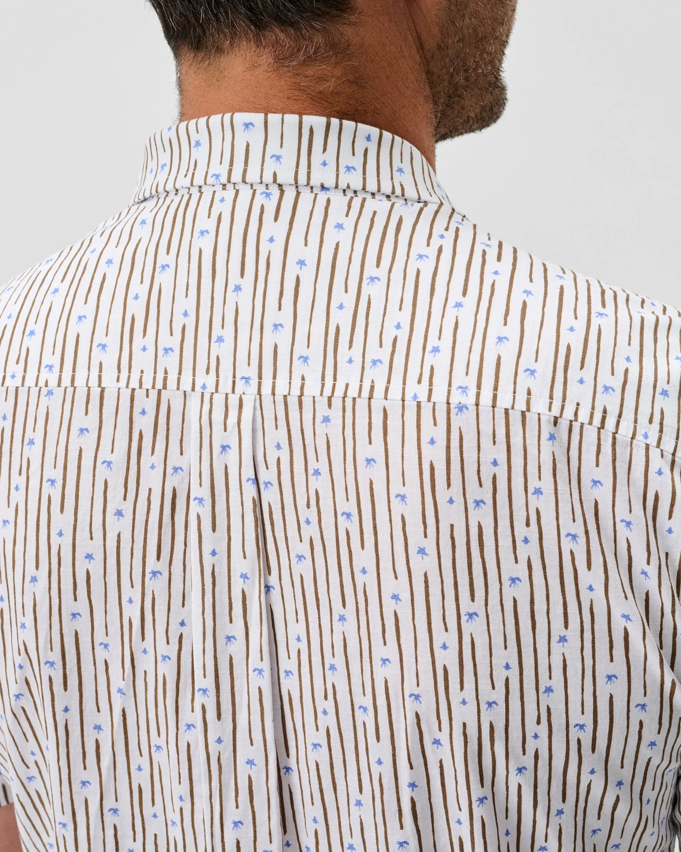 Cotton Blend Short Sleeve Button Up Shirt - Image 3