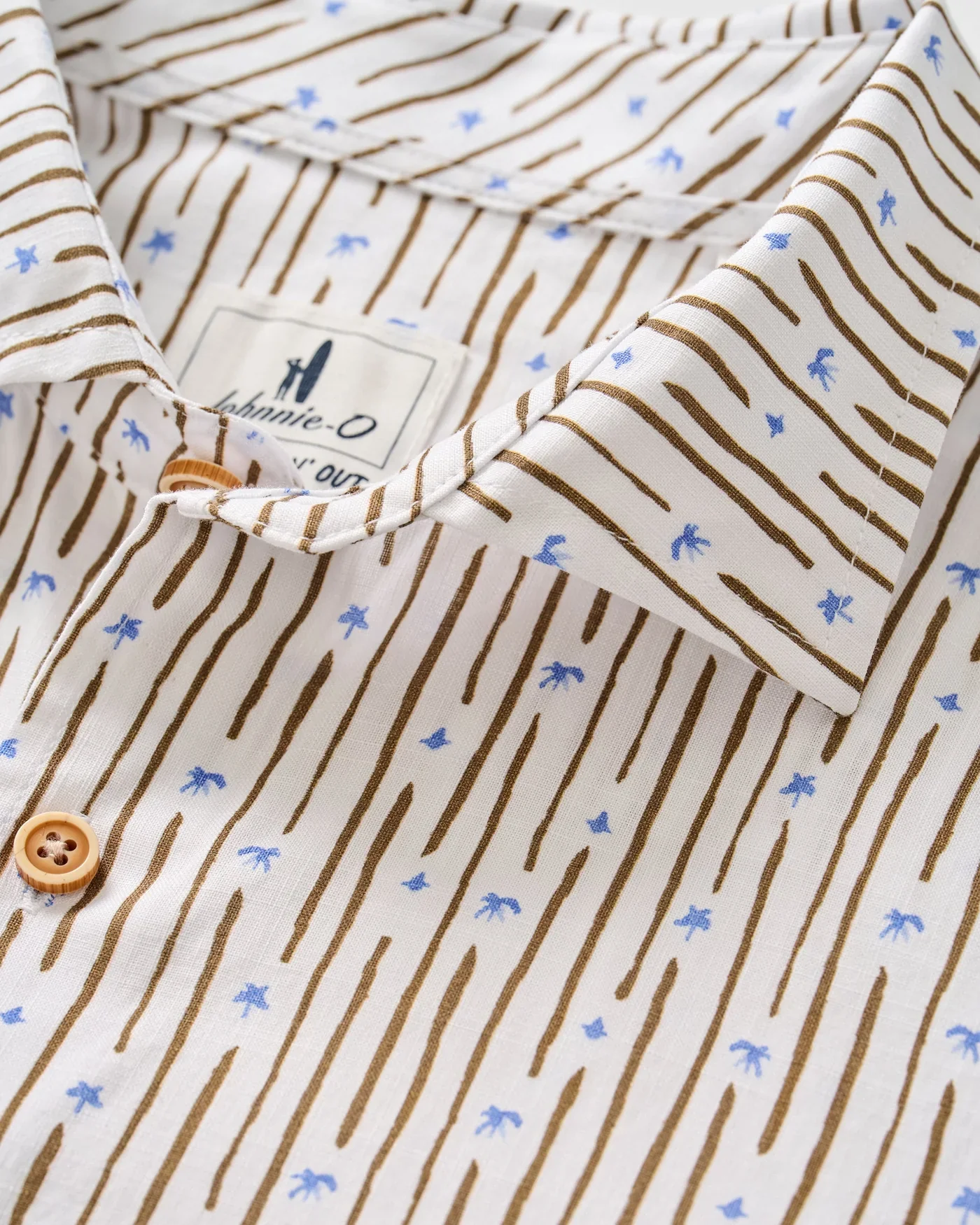 Cotton Blend Short Sleeve Button Up Shirt - Image 6