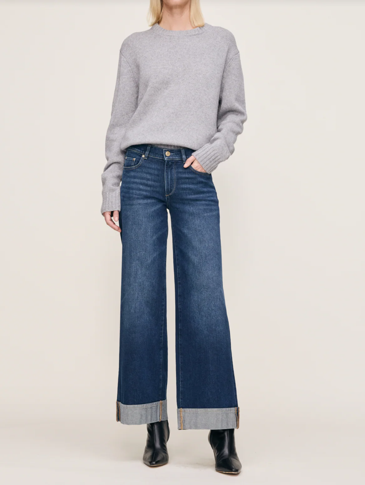 DL Hepburn Wide Leg Cuffed