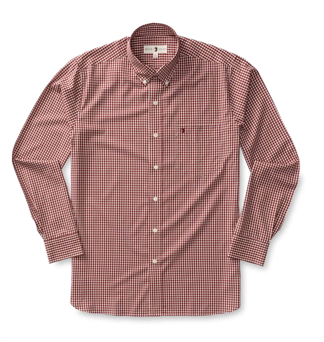 Duck Head Walton Performace Gingham Maroon - Image 3