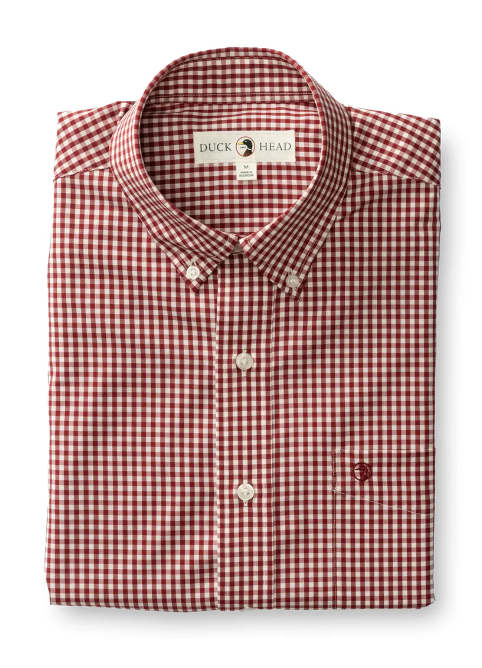 Duck Head Walton Performace Gingham Maroon - Image 4