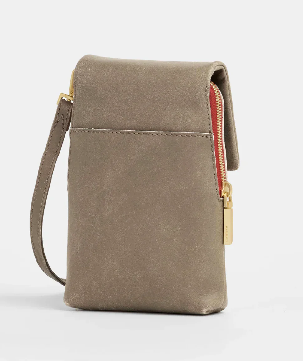 VIP Mobile Bag Pewter/Red Zip - Image 2