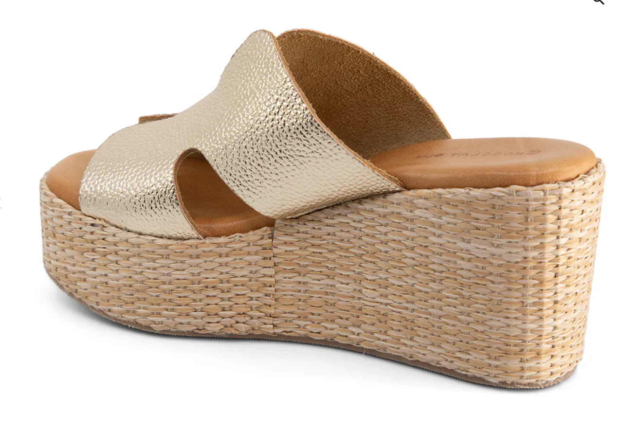 Jamie Platform Wedge Leather Sandal - Image 4
