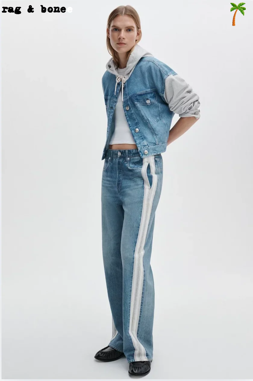 Miramar Wide Track Pant White/Gray