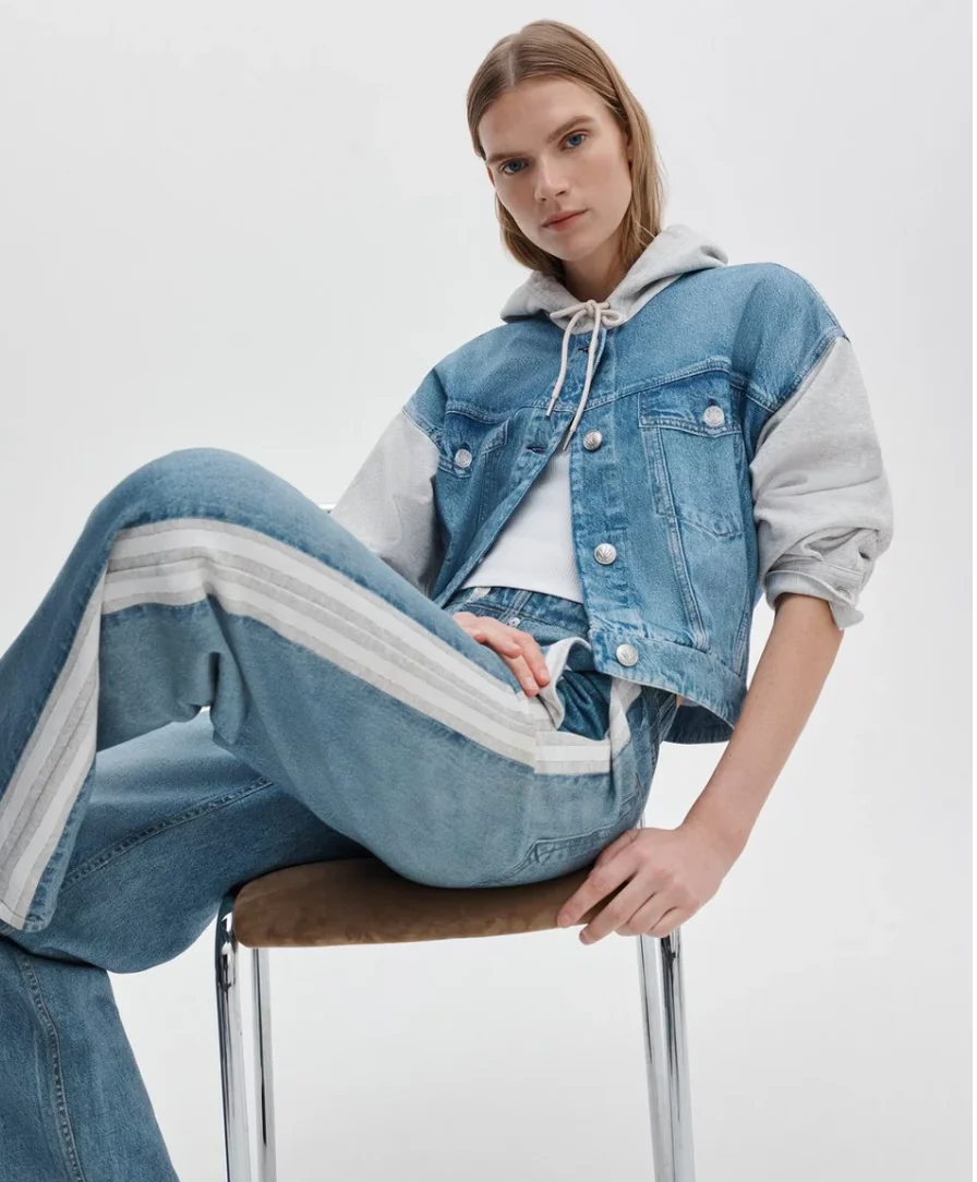 Miramar Wide Track Pant White/Gray - Image 2