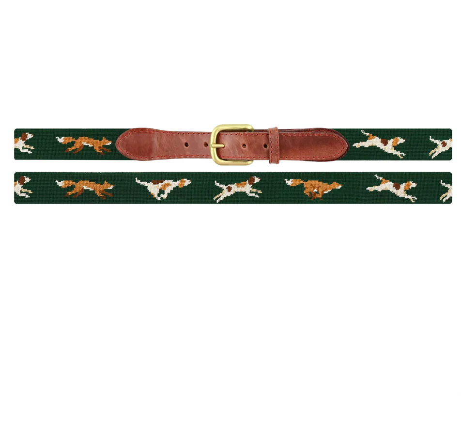 Needlepoint Belt Fox/Hound Hunter - Image 2