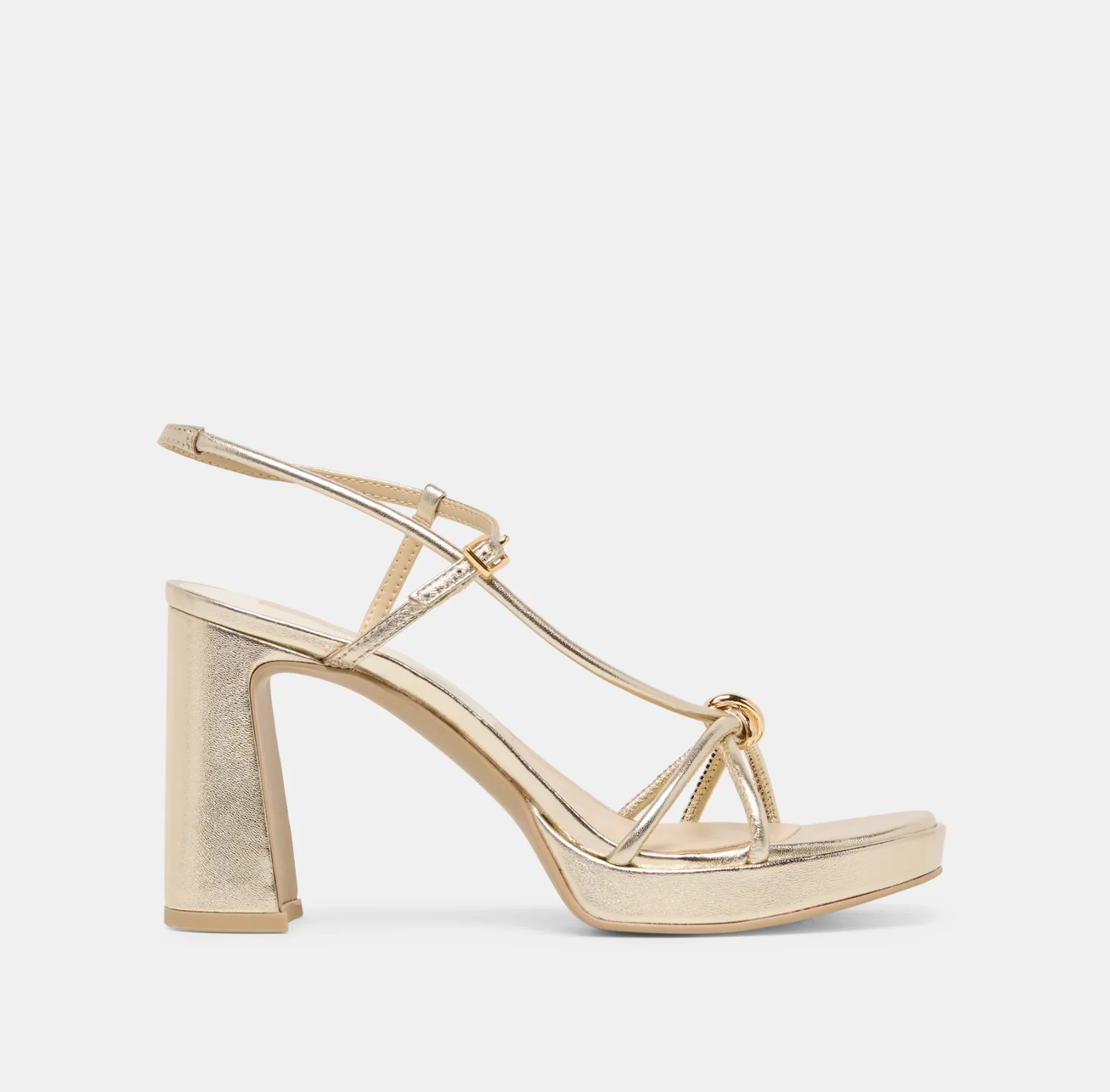 Odete Heels Gold Leather - Image 10