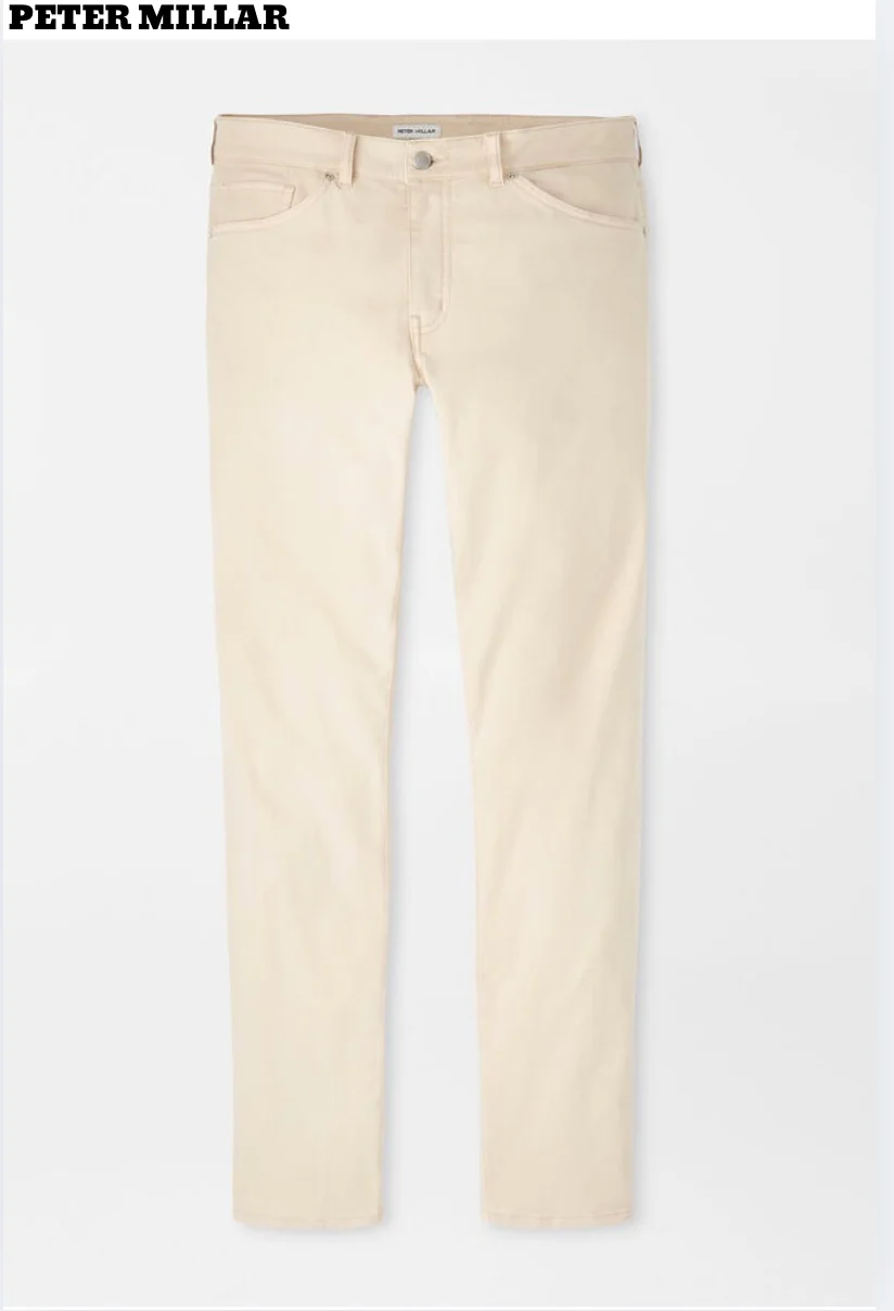 PM Signature Sateen 5 Pocket Pant Sand - Image 6