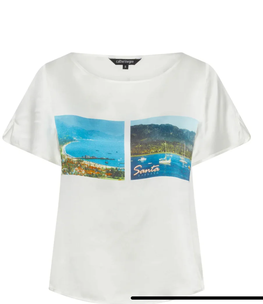 Postcard Silk Tee Santa Barbara - Image 3