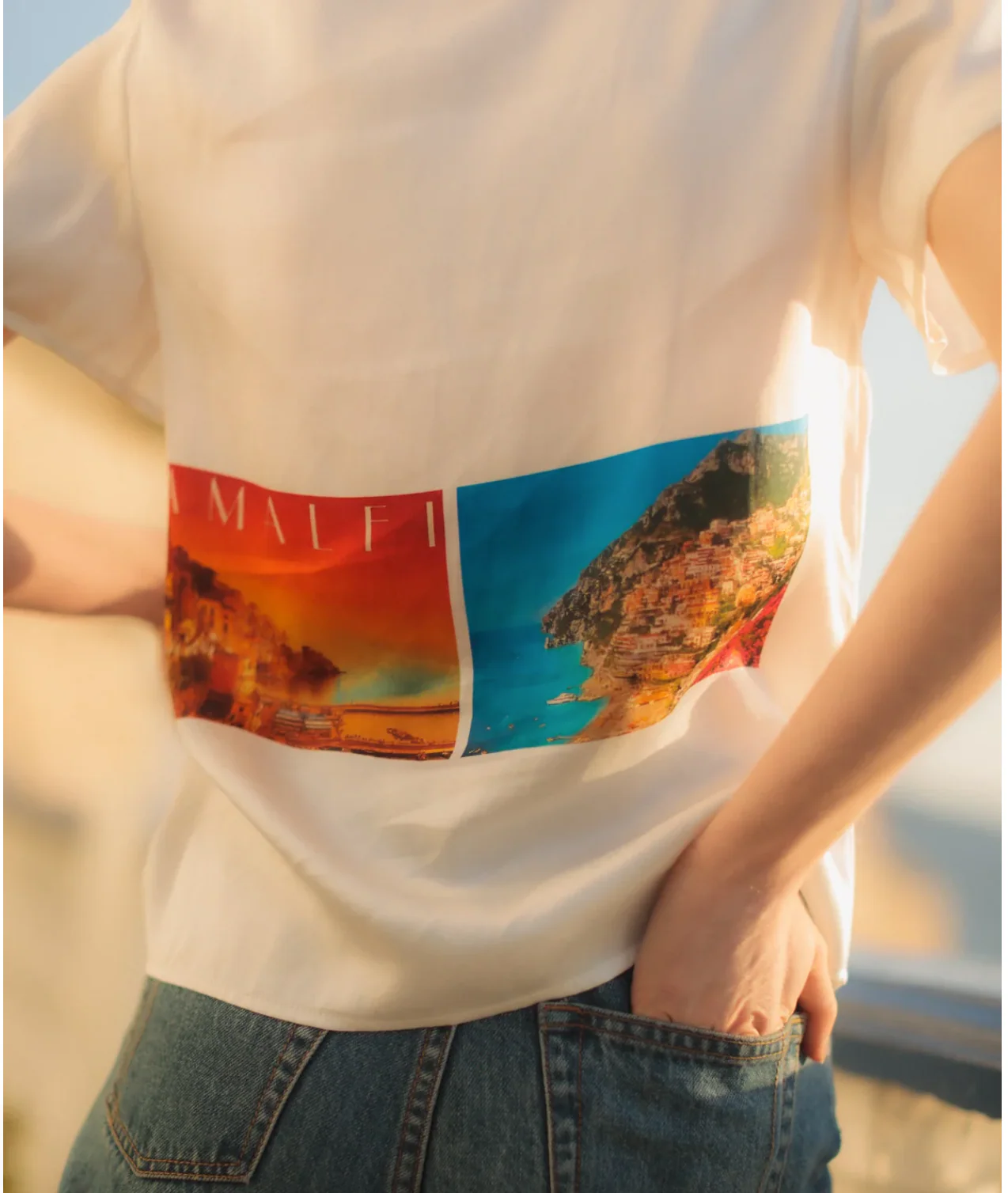 Postcard Silk Tee Amalfi Coast - Image 2