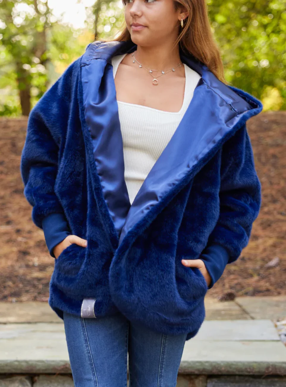 Pretty Rugged Luxe Cardigan Marine Blue - Image 2