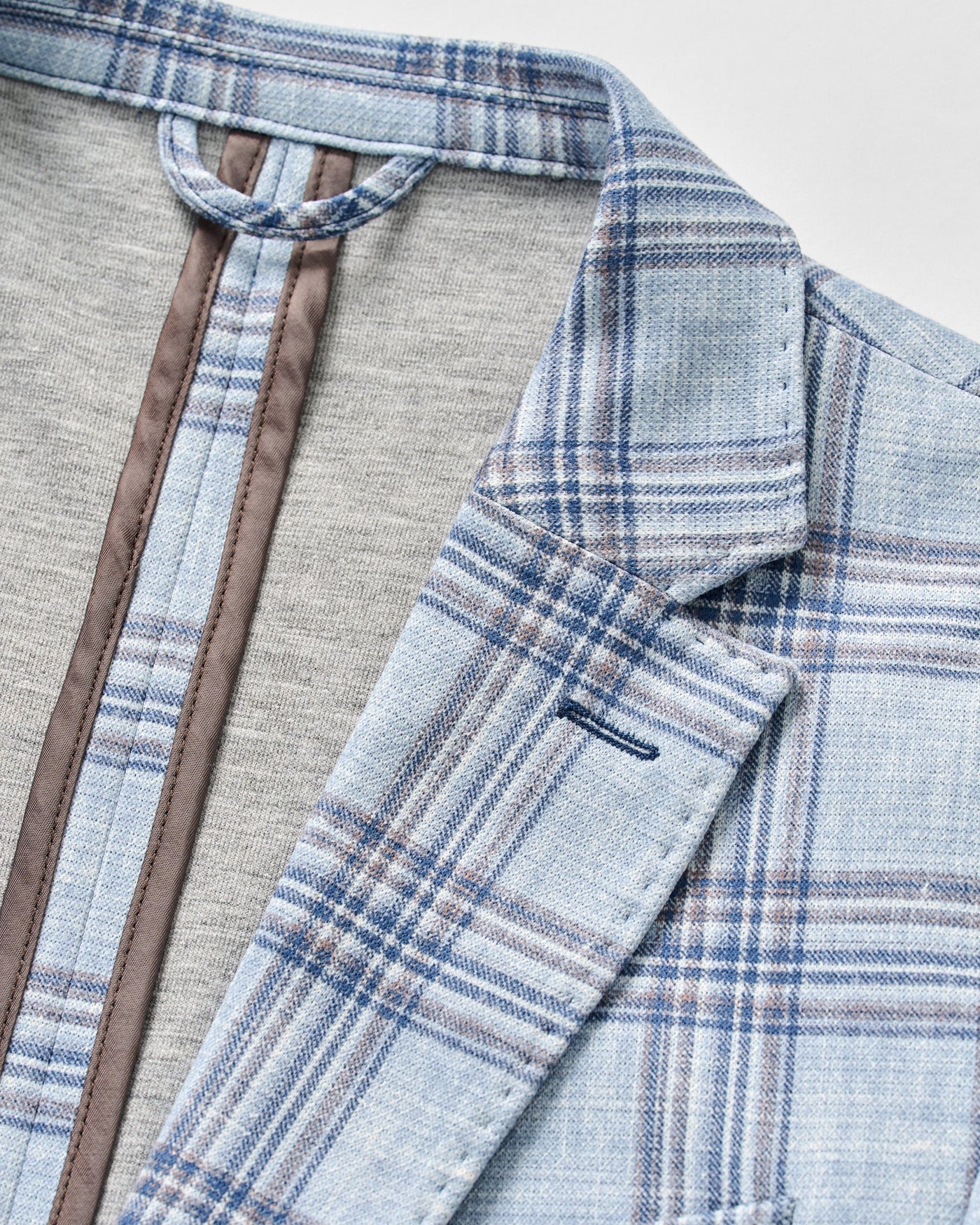 Printed Knit Stretch Sport Coat - Samuel Printed Plaid - Image 8