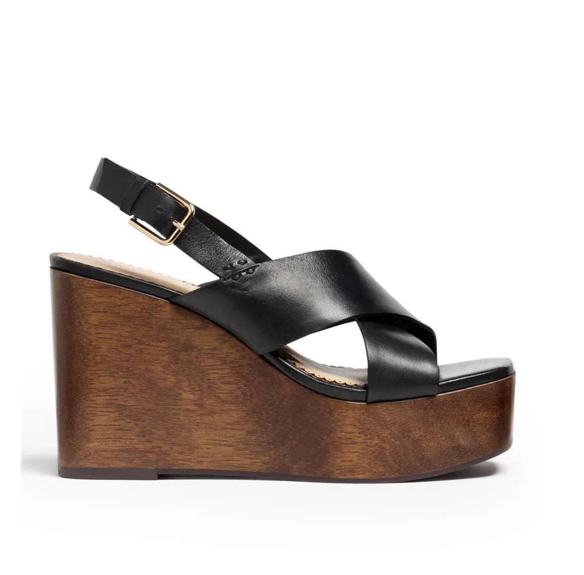 Vinny Wedge Sandal Black - Image 4