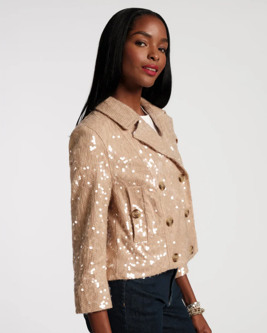 Sequin Moto Jacket - Image 4