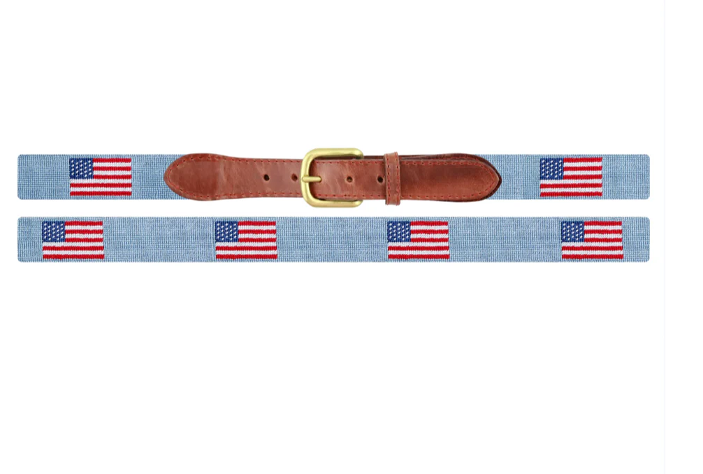 S&B Belt American Flag Lt Blue - Image 2