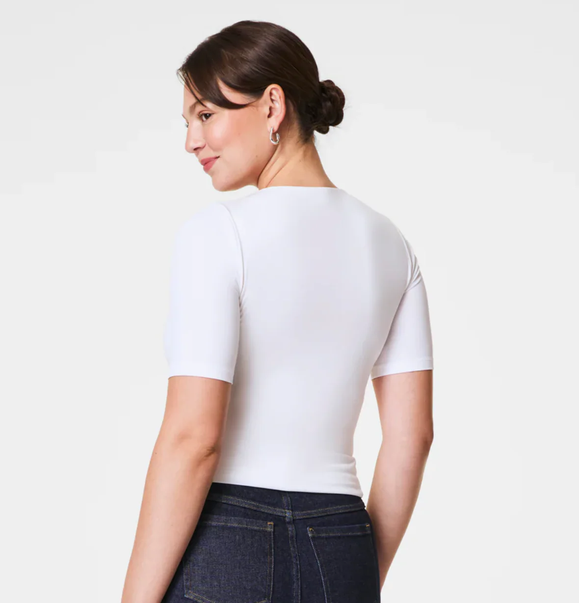 Smooth Jersey SS Top White - Image 2