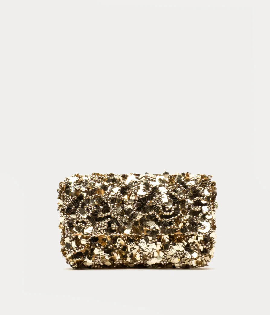 Stardust Sequin Bag Gold - Image 2