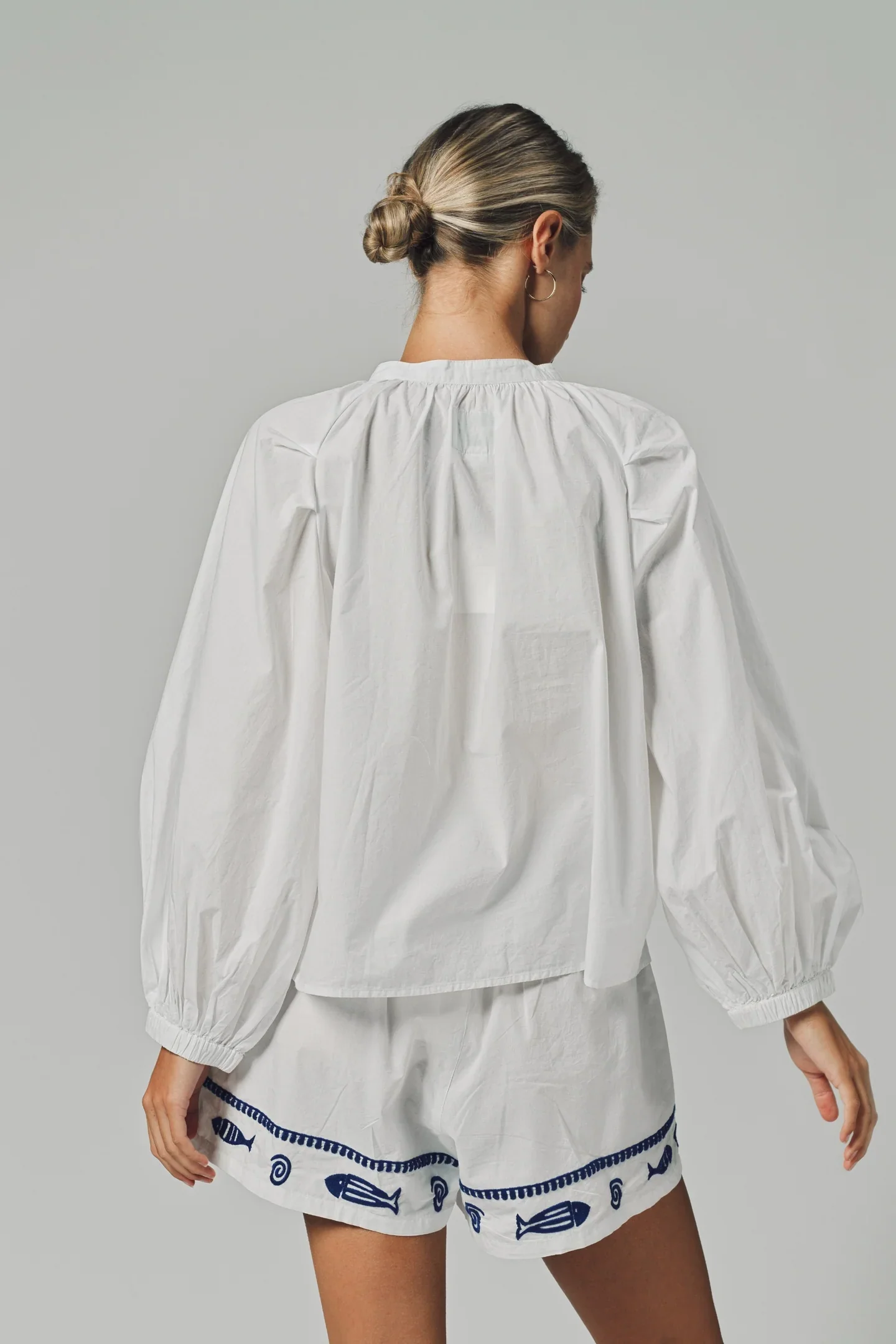 The Minka Shirt- Navy Fish - Image 2