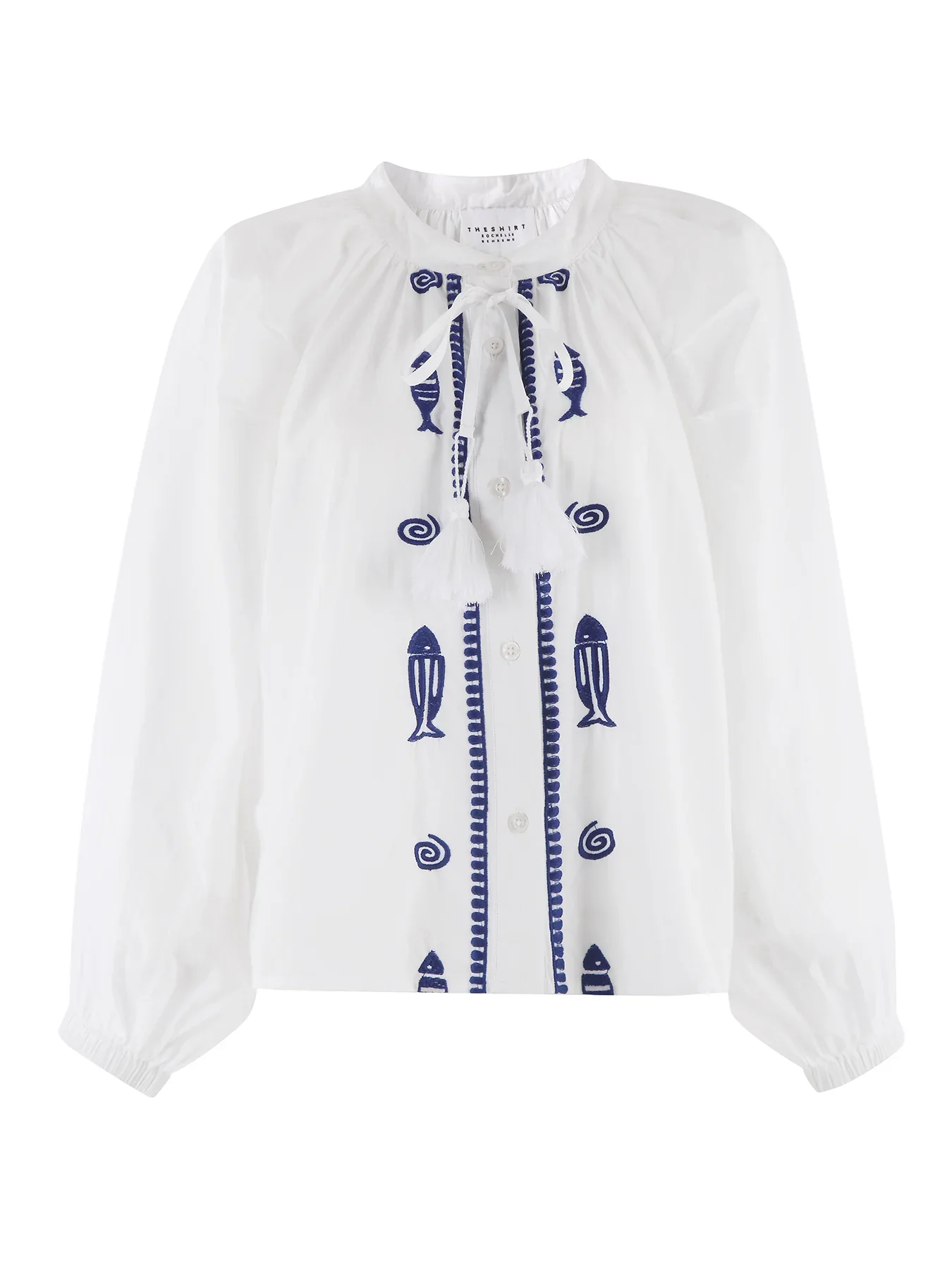 The Minka Shirt- Navy Fish - Image 3